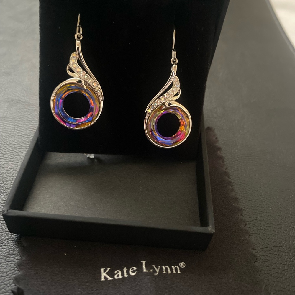 Silver and Multicolor Earrings
